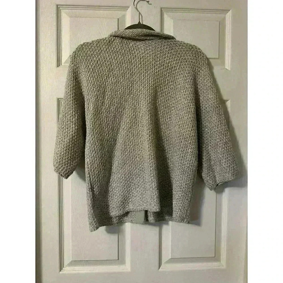 J.Jill Women's Snap Button Cardigan Sweater Sz XS Wool Cotton Knit 3/4 Sleeve - Picture 2 of 5